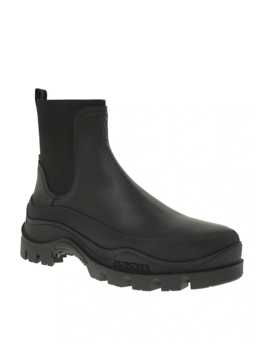 Moncler Men Larue Chelsea Ankle Boots Black Leather Size 9 US New